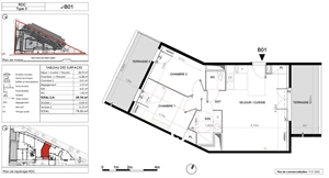 t3 à la vente -   34080  MONTPELLIER, surface 60 m2 vente t3 - UBI445514930